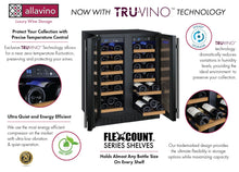 Load image into Gallery viewer, Allavino 24 Wide FlexCount II Tru-Vino 36 Bottle Dual Zone Black Wine Refrigerator VSWR36-2BF20
