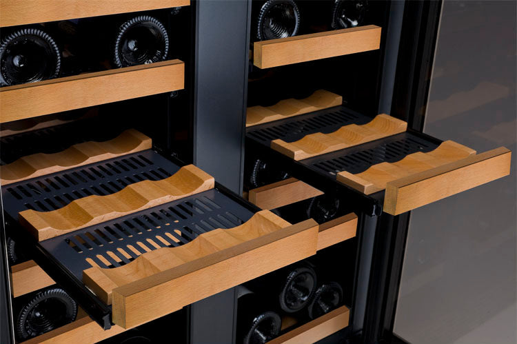 Allavino 24 Wide FlexCount II Tru-Vino 36 Bottle Dual Zone Black Wine Refrigerator VSWR36-2BF20
