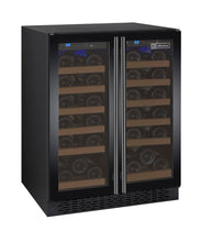 Load image into Gallery viewer, Allavino 24 Wide FlexCount II Tru-Vino 36 Bottle Dual Zone Black Wine Refrigerator VSWR36-2BF20

