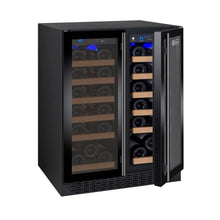 Load image into Gallery viewer, Allavino 24 Wide FlexCount II Tru-Vino 36 Bottle Dual Zone Black Wine Refrigerator VSWR36-2BF20
