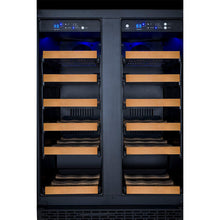 Load image into Gallery viewer, Allavino 24 Wide FlexCount II Tru-Vino 36 Bottle Dual Zone Black Wine Refrigerator VSWR36-2BF20
