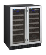 Load image into Gallery viewer, Allavino 24 Wide FlexCount II Tru-Vino 36 Bottle Dual Zone Black Wine Refrigerator VSWR36-2BF20
